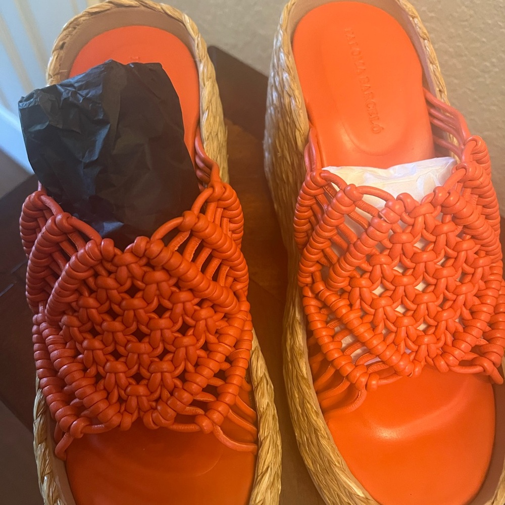 Paloma Barcelona Moira Napa Espadrilles in Grenadine! Orange